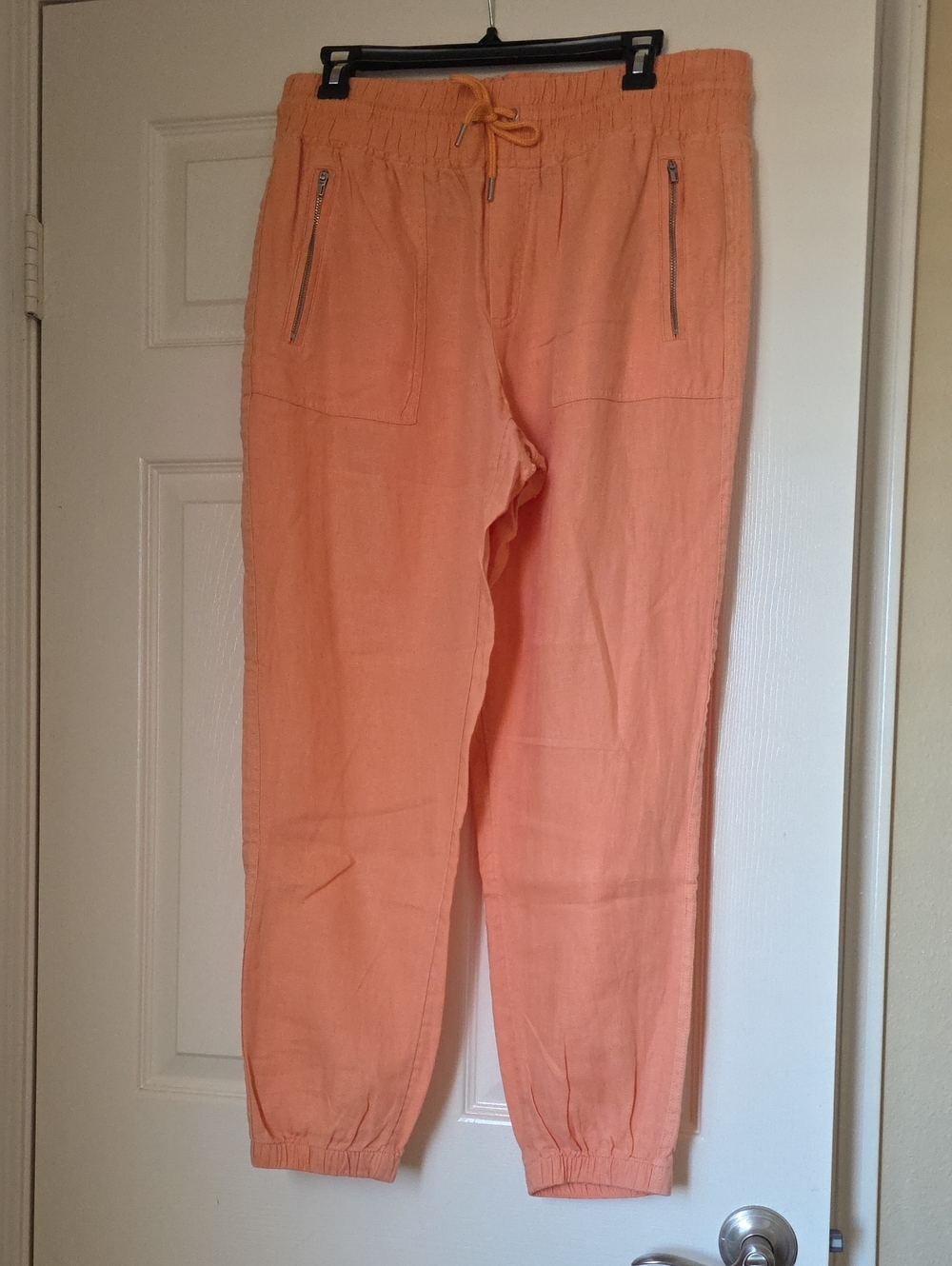 Athleta Cabo Linen Jogger in Peach